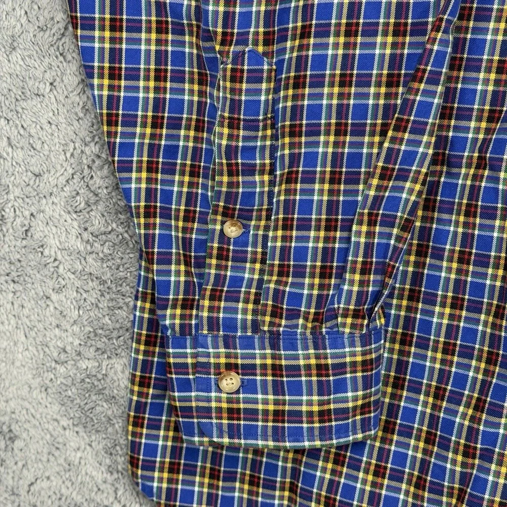 Ralph Lauren Shirt Mens 4XB Classic Fit Multicolor Plaid 100% Cotton Pony Preppy